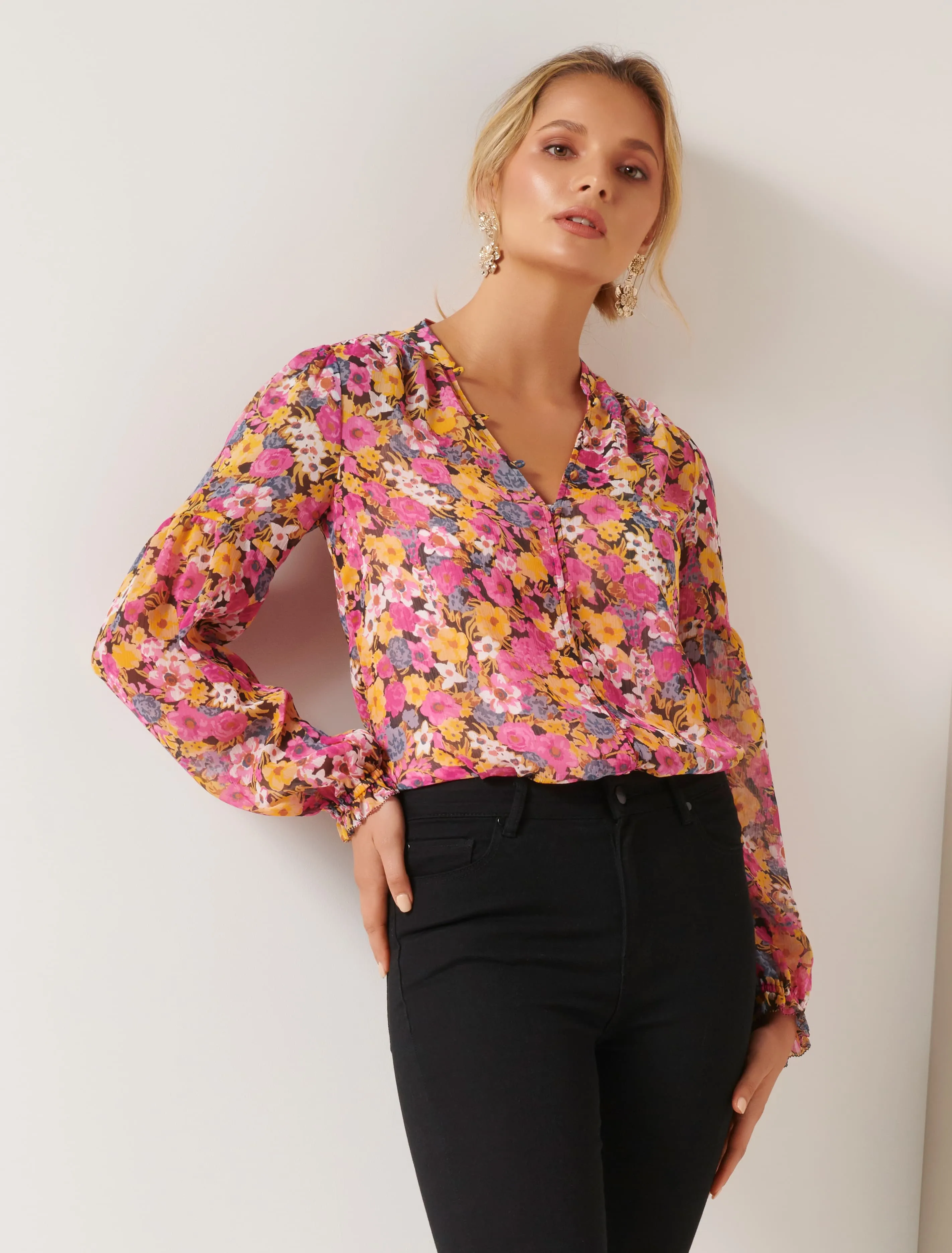 Tilly Printed Blouse Bodysuit