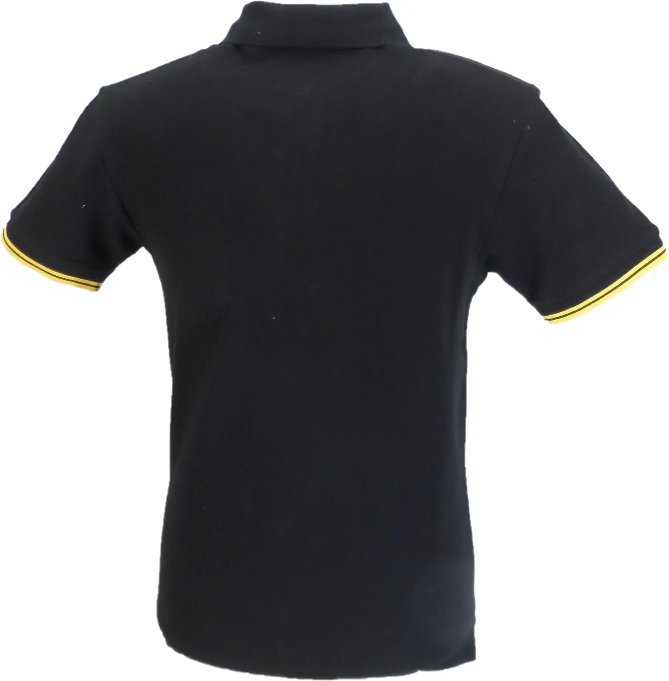 Trojan Mens Black Zipped Retro Polo Shirt
