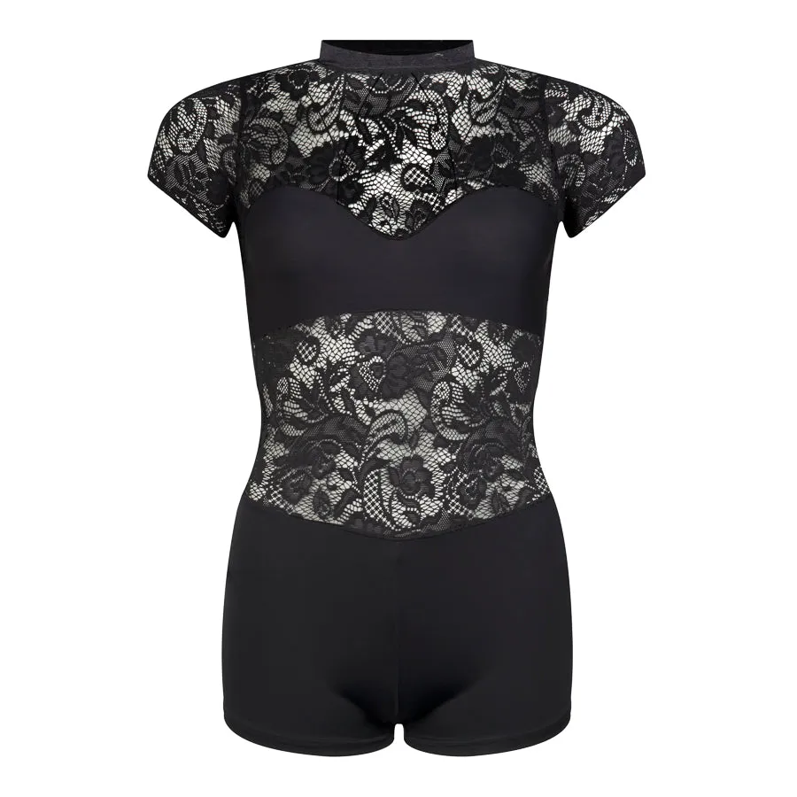 Turtleneck Lace Biketard