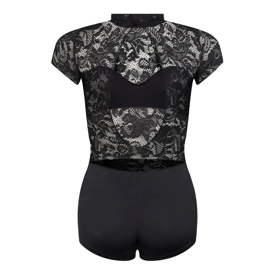 Turtleneck Lace Biketard