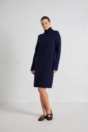 Velma Polo Dress in Officer Navy