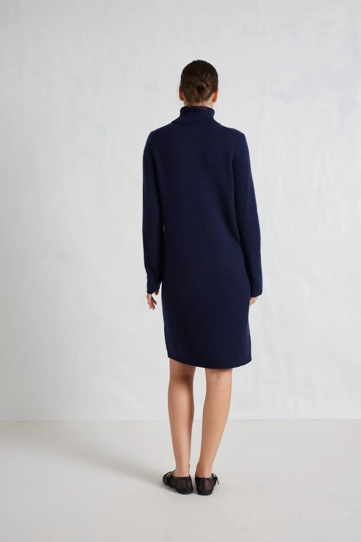 Velma Polo Dress in Officer Navy