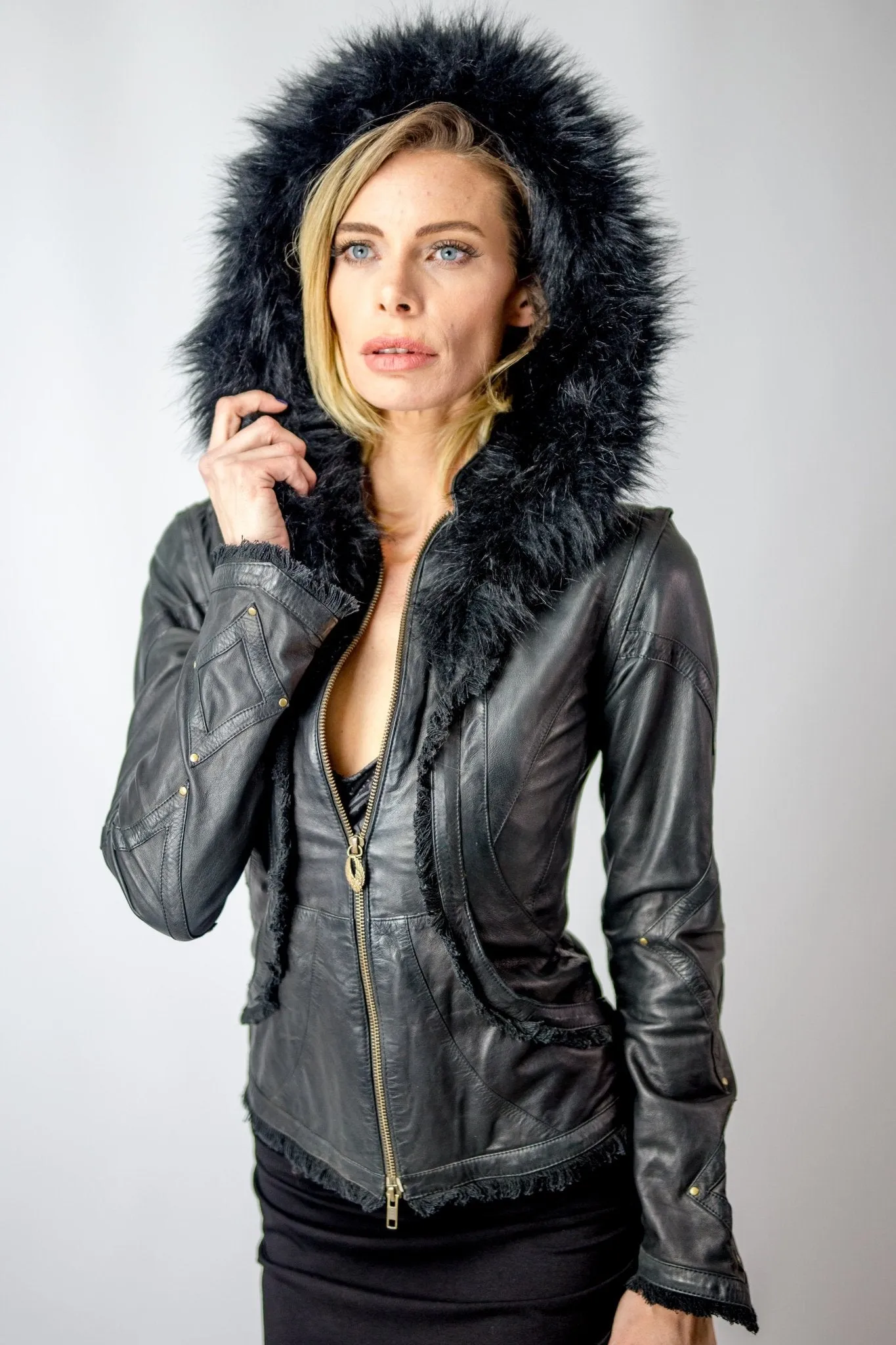 Victory Womens Cut Leather Jacket