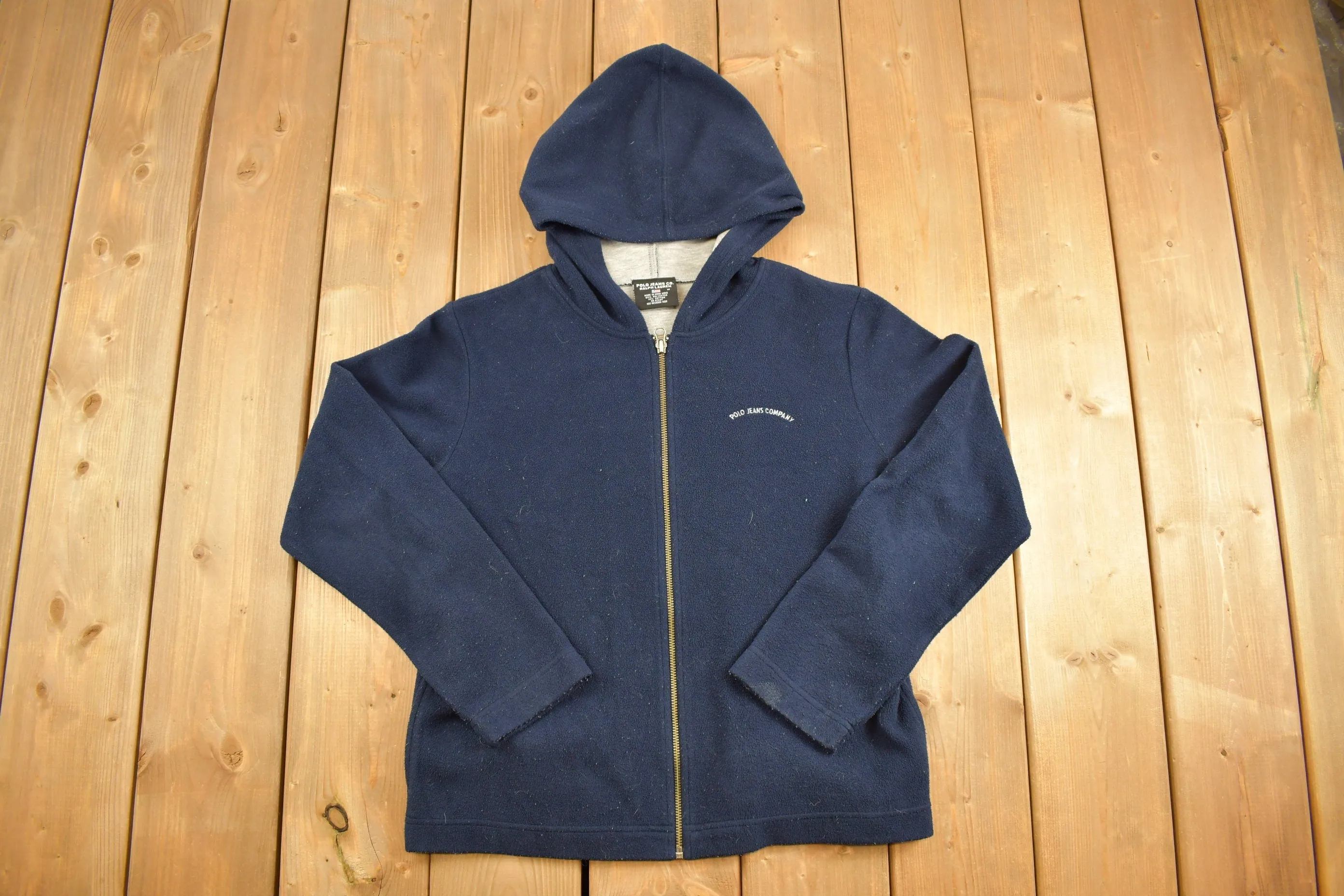 Vintage 1990s Polo Jeans Ralph Lauren Embroidered Hoodie