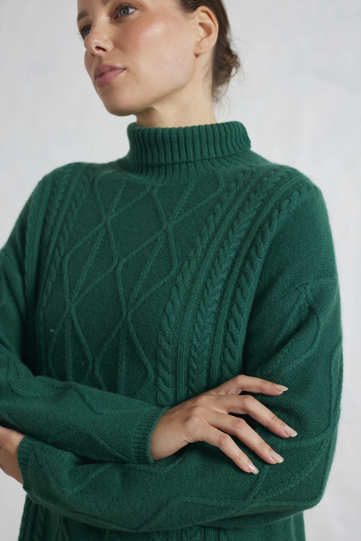Violet Polo Dress in Forest Green