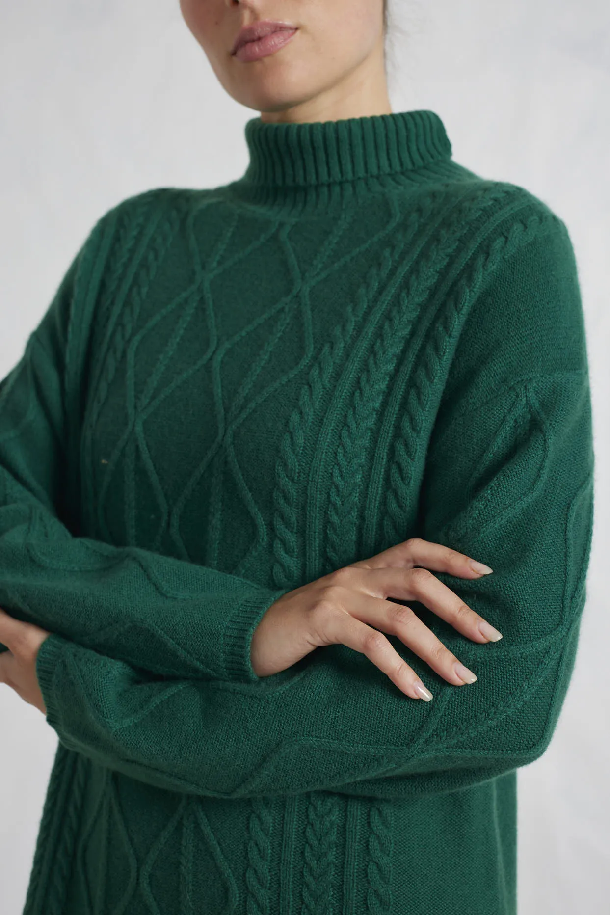 Violet Polo Dress in Forest Green