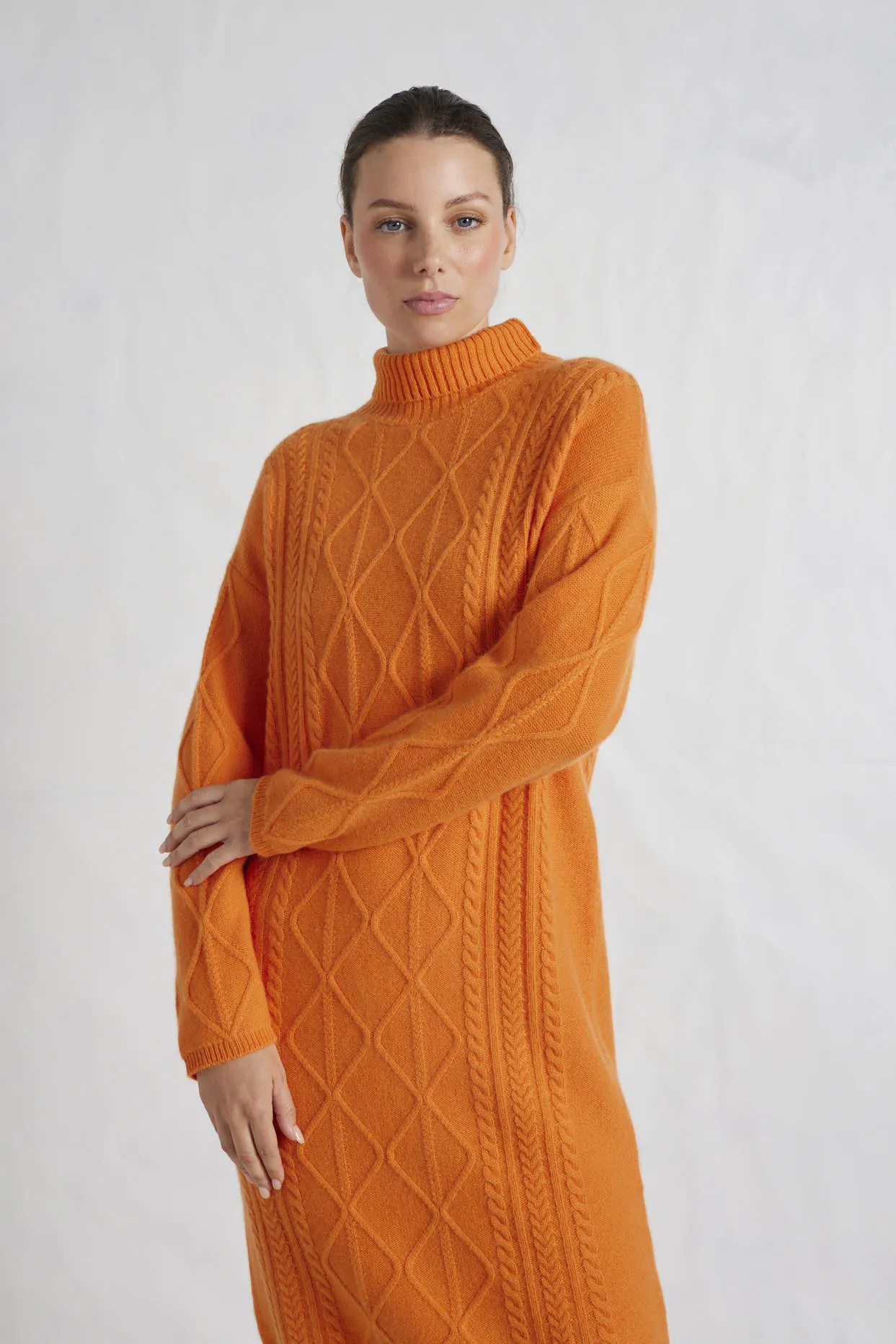 Violet Polo Dress in Tangerine