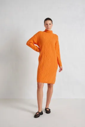 Violet Polo Dress in Tangerine
