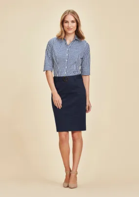 Womens Mid Waist Stretch Chino Skirt RGS264L 6 / Desert